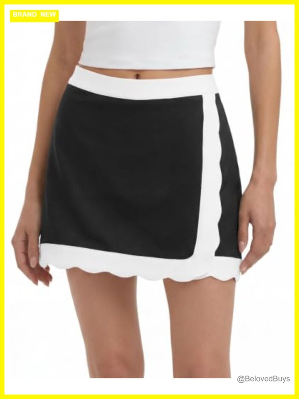 High Waisted Tennis Skirts with Shorts Scalloped Hem Wrap Golf Skorts Athletic